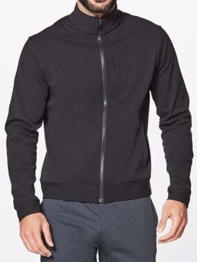 Lululemon Sz M Sojourn Jacket Black Men's Full-Zip Coat Lightweight Classic